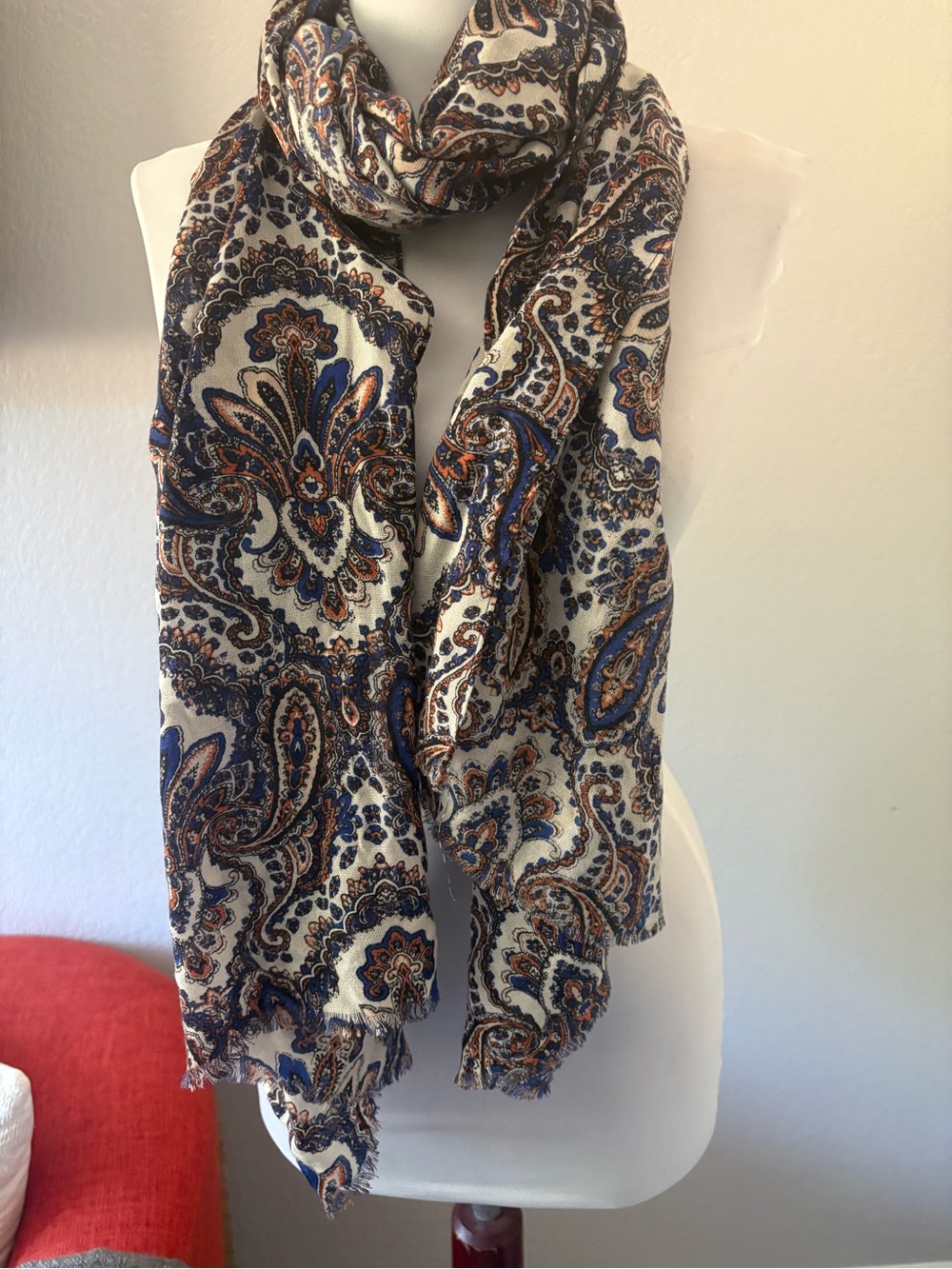 J Crew 💯 wool paisley Scarf